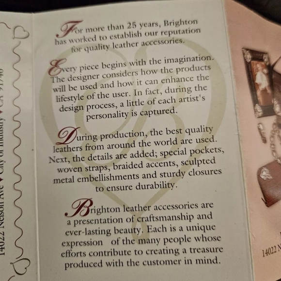 Brighten Unique Vintage Featured in Ad Inserts Leather Luxury Purse Bag Tote Set - Picture 14 of 16